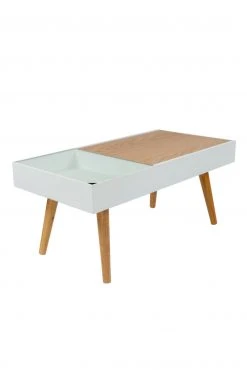 Kaffeetisch VALERIE 110 - weiß-braun - 90 cm -Wohnzimmer Verkäufe 9003770700 03 1600Wx1600H