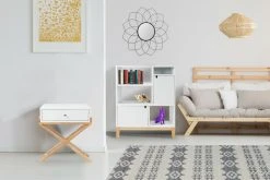 Schränkchen VALERIE - weiß-braun - mit Schubkasten - 56 cm -Wohnzimmer Verkäufe 9003771100 03 1600Wx1600H