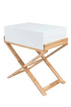 Schränkchen VALERIE - weiß-braun - mit Klappdeckel - 56 cm -Wohnzimmer Verkäufe 9003771200 04 1600Wx1600H