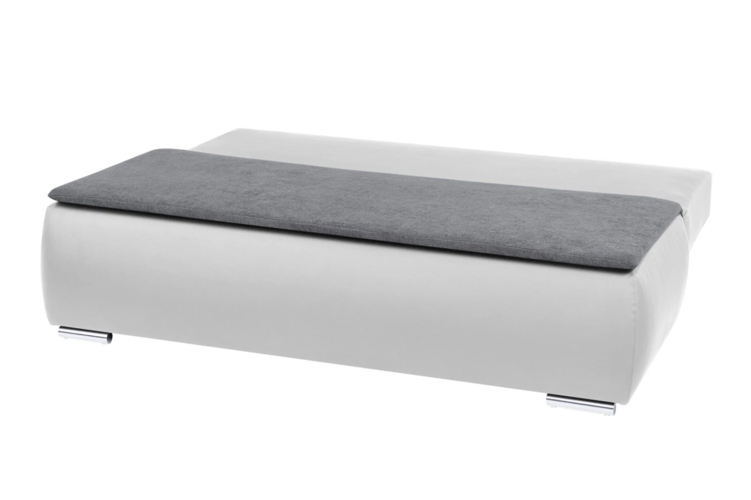 Boxspringsofa - weiß-grau - Dauerschläfer 2 Boxspringsofa - weiß-grau - Dauerschläfer – Bild 2