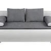 Boxspringsofa - weiß-grau - Dauerschläfer