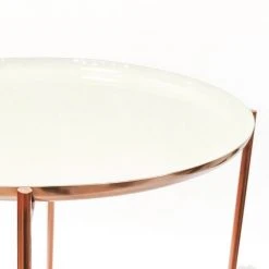 Beistelltisch CHLOE 910 - weiß-kupfer 6 Beistelltisch CHLOE 910 - weiß-kupfer -Wohnzimmer Verkäufe 9003787700 03 1600Wx1600H