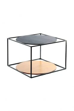 Beistelltisch CODY - braun-schwarz - 50x50 cm