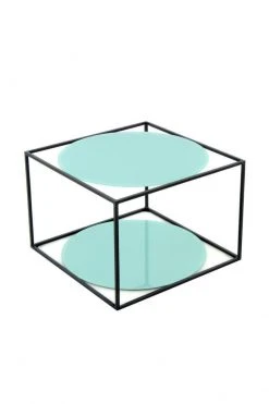 Beistelltisch CODY - grün-schwarz - 50x50 cm