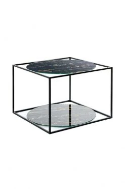 Beistelltisch CODY - Marmor-schwarz - 50x50 cm