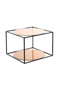 Beistelltisch CODY - terra-schwarz - 50x50 cm