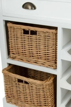 Kommode TOSCANA - weiß-natur - mit Weinablage -Wohnzimmer Verkäufe 9003829400 03 1600Wx1600H