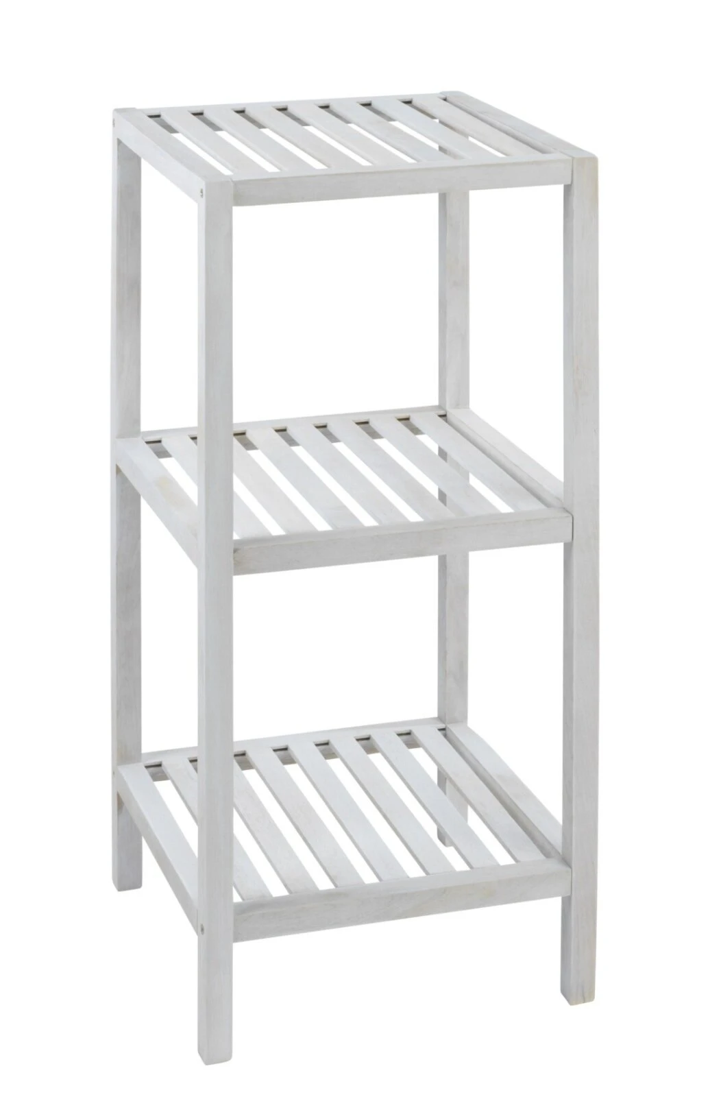 WENKO Badregal NORWAY - weiß - Walnuss massiv - 3 Böden 1 WENKO Badregal NORWAY - weiß - Walnuss massiv - 3 Böden