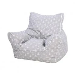 Kindersitzsack MARITIM - grau - Baumwolle