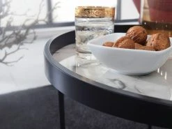 Beistelltisch - schwarz-weiße Marmoroptik - 46 cm -Wohnzimmer Verkäufe 9003878700 04 1600Wx1600H