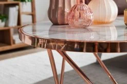 Beistelltisch - kupferfarben-weiße Marmoroptik - 55 cm -Wohnzimmer Verkäufe 9003879400 04 1600Wx1600H