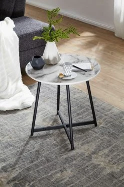 Beistelltisch - schwarz-weiße Marmoroptik - 50 cm -Wohnzimmer Verkäufe 9003879700 03 1600Wx1600H