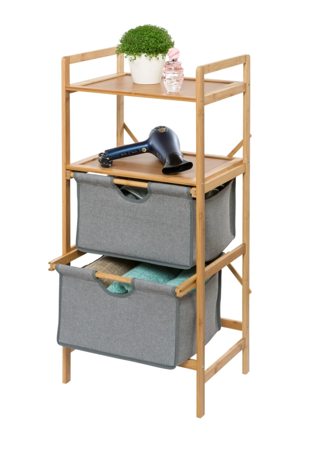 WENKO Badregal BAHARI - Bambus - 2 Schubkästen 2 WENKO Badregal BAHARI - Bambus - 2 Schubkästen – Bild 2