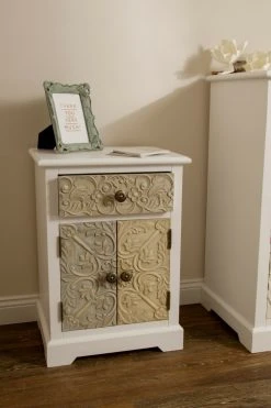 Kommode INEZ - weiß-braun - Holz -Wohnzimmer Verkäufe 9003894200 04 1600Wx1600H