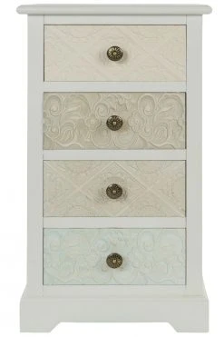 Kommode INEZ - weiß - mit 4 Schubladen