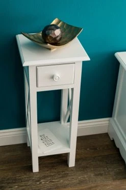 Beistelltisch MERIDIAN - weiß - mit 1 Schublade -Wohnzimmer Verkäufe 9003914200 04 1600Wx1600H