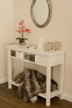 Konsolentisch IRON - weiß - 5 Schubkästen -Wohnzimmer Verkäufe 9003914500 04 1600Wx1600H