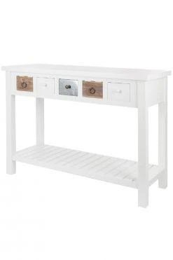 Konsolentisch IRON - weiß - 5 Schubkästen