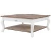 Couchtisch ADRIANA - weiß-braun - mit Ablagefläche