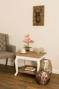 Beistelltisch ADRIANA - weiß-braun - mit Ablagefläche -Wohnzimmer Verkäufe 9003915100 04 1600Wx1600H