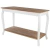 Konsole ADRIANA - weiß-braun - mit Ablagefläche