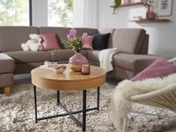 Couchtisch - Eiche - schwarz - mit Stauraumfach -Wohnzimmer Verkäufe 9003938300 04 1600Wx1600H