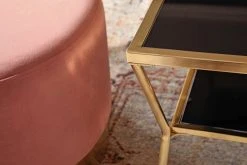 Couchtisch - schwarz-goldfarben - 2 Ablageflächen -Wohnzimmer Verkäufe 9003939000 03 1600Wx1600H