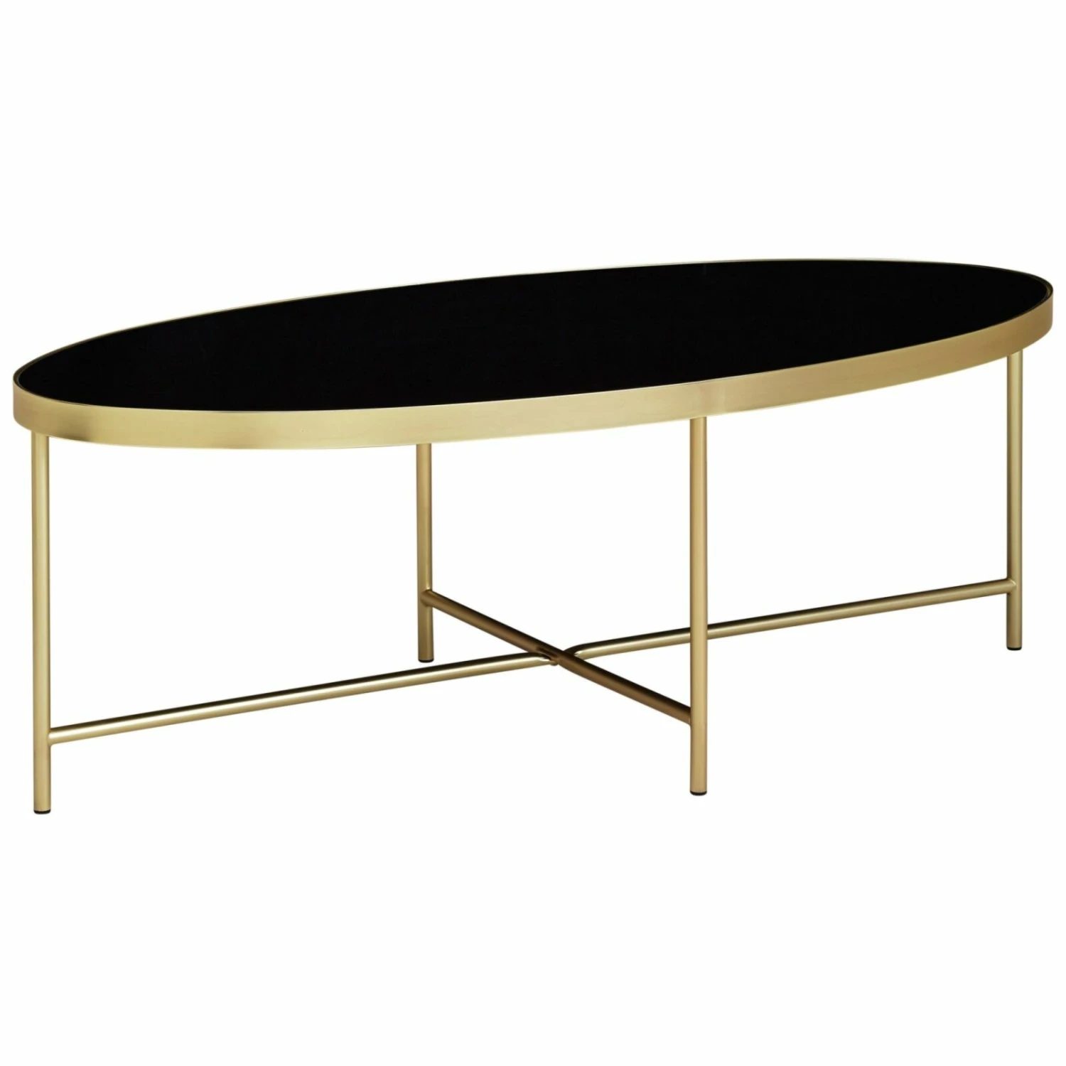 Couchtisch - gold-schwarz - Marmor-Optik - oval 1 Couchtisch - gold-schwarz - Marmor-Optik - oval
