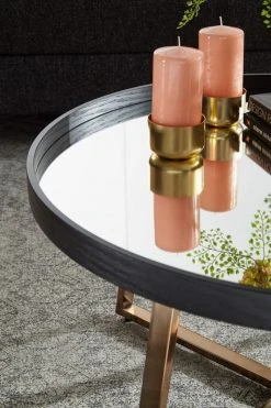 Beistelltisch - schwarz-goldfarben - verspiegelte Ablagefläche 6 Beistelltisch - schwarz-goldfarben - verspiegelte Ablagefläche -Wohnzimmer Verkäufe 9003939400 03 1600Wx1600H