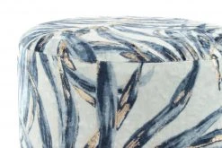 Polsterhocker GIPSY 225 - blau-goldfarben - Leafs - Samt -Wohnzimmer Verkäufe 9003985100 03 1600Wx1600H