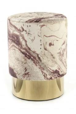 Polsterhocker GIPSY 325 - bronze-gold marmoriert - Samt