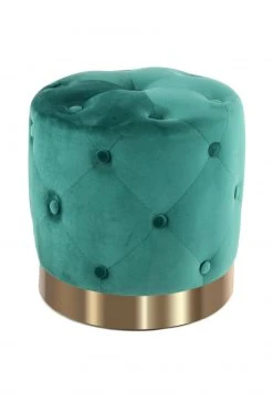 Polsterhocker PIANO - grün-gold - mit Edelstahlfuß -Wohnzimmer Verkäufe 9003986100 04 1600Wx1600H