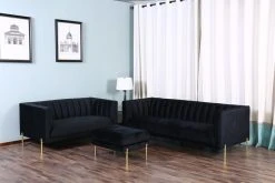 Polsterhocker - schwarz - Samt -Wohnzimmer Verkäufe 9004003900 04 1600Wx1600H