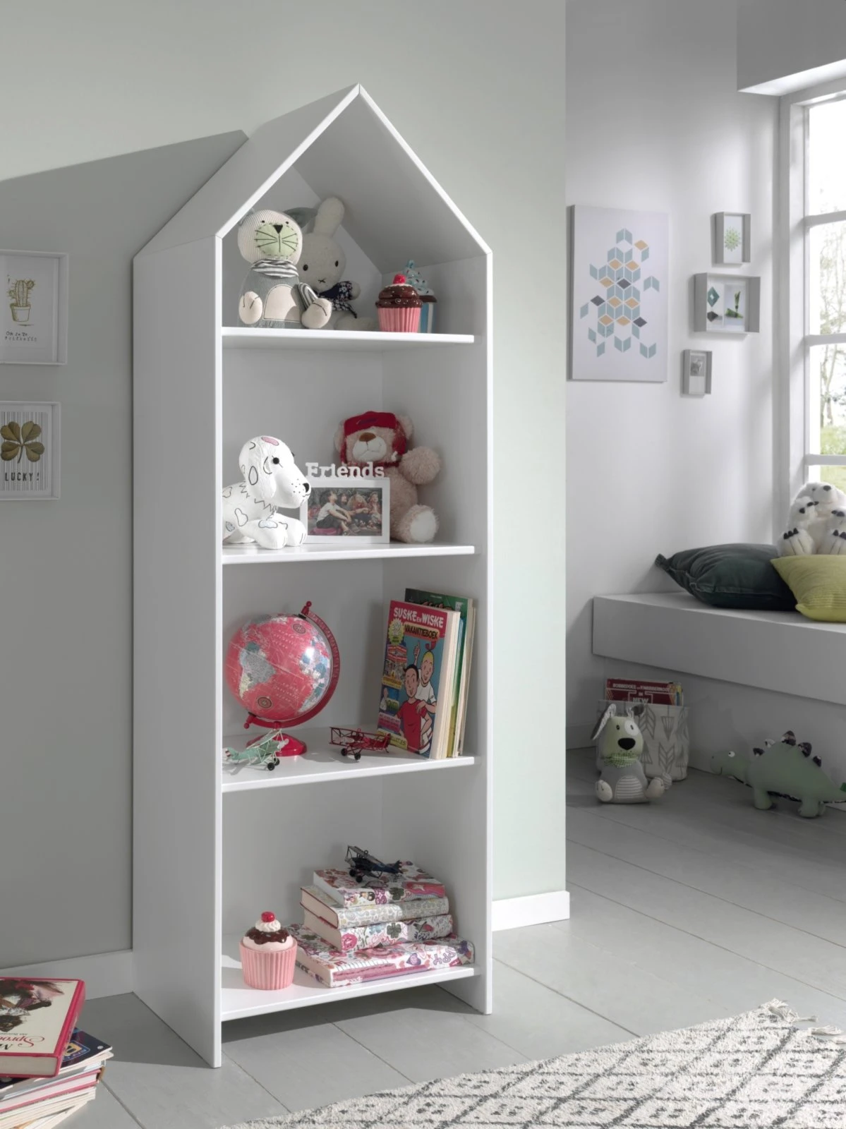 Regal CASAMI - weiß - 4 Fächern - 58 cm breit 3 Regal CASAMI - weiß - 4 Fächern - 58 cm breit – Bild 3