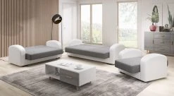 3-teiliges Sofa-Set - weiß-anthrazit - mit Liegefunktion -Wohnzimmer Verkäufe 9004116300 04 1600Wx1600H