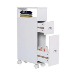 Universalschrank - weiß - mit Rollen