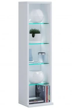 CD-DVD-Regal RASATO L - weiß - 77 cm hoch