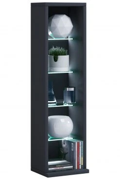 CD-DVD-Regal RASATO L - schwarz - 77 cm hoch