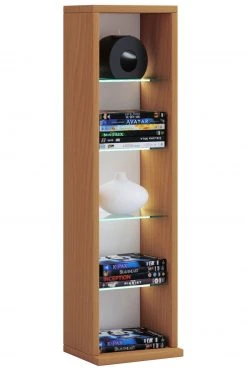 CD-DVD-Regal RASATO L - Buche - 77 cm hoch