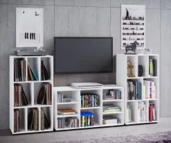 Schallplattenregal SCHALTINO - weiß - 60x115 cm -Wohnzimmer Verkäufe 9004243500 04 1600Wx1600H