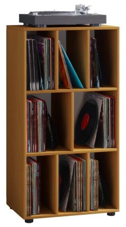 Schallplattenregal SCHALTINO - Buche - 60x115 cm