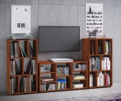 Schallplattenregal Schaltino - Kern-Nussbaum - 60x115 cm -Wohnzimmer Verkäufe 9004243700 04 1600Wx1600H