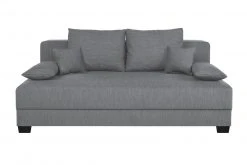 Boxspringsofa - grau - Dauerschläfer mit Staukasten