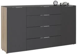 Sideboard - Sonoma Eiche- anthrazit matt - 2-türig