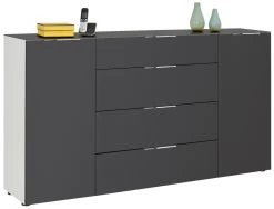 Sideboard - weiß-anthrazit matt - 2-türig