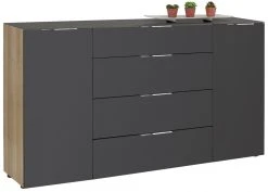 Sideboard - Riviera Eiche-anthrazit matt - 2-türig