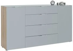 Sideboard - Sonoma Eiche-seidengrau matt - 2-türig