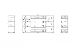 Sideboard - anthrazit-seidengrau matt - 2-türig -Wohnzimmer Verkäufe 9004266600 03 1600Wx1600H