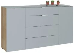 Sideboard - Riviera Eiche-seidengrau matt - 2-türig