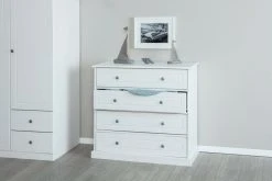 Kommode Marieka - weiß - 4 Schubkästen -Wohnzimmer Verkäufe 9004281700 04 1600Wx1600H